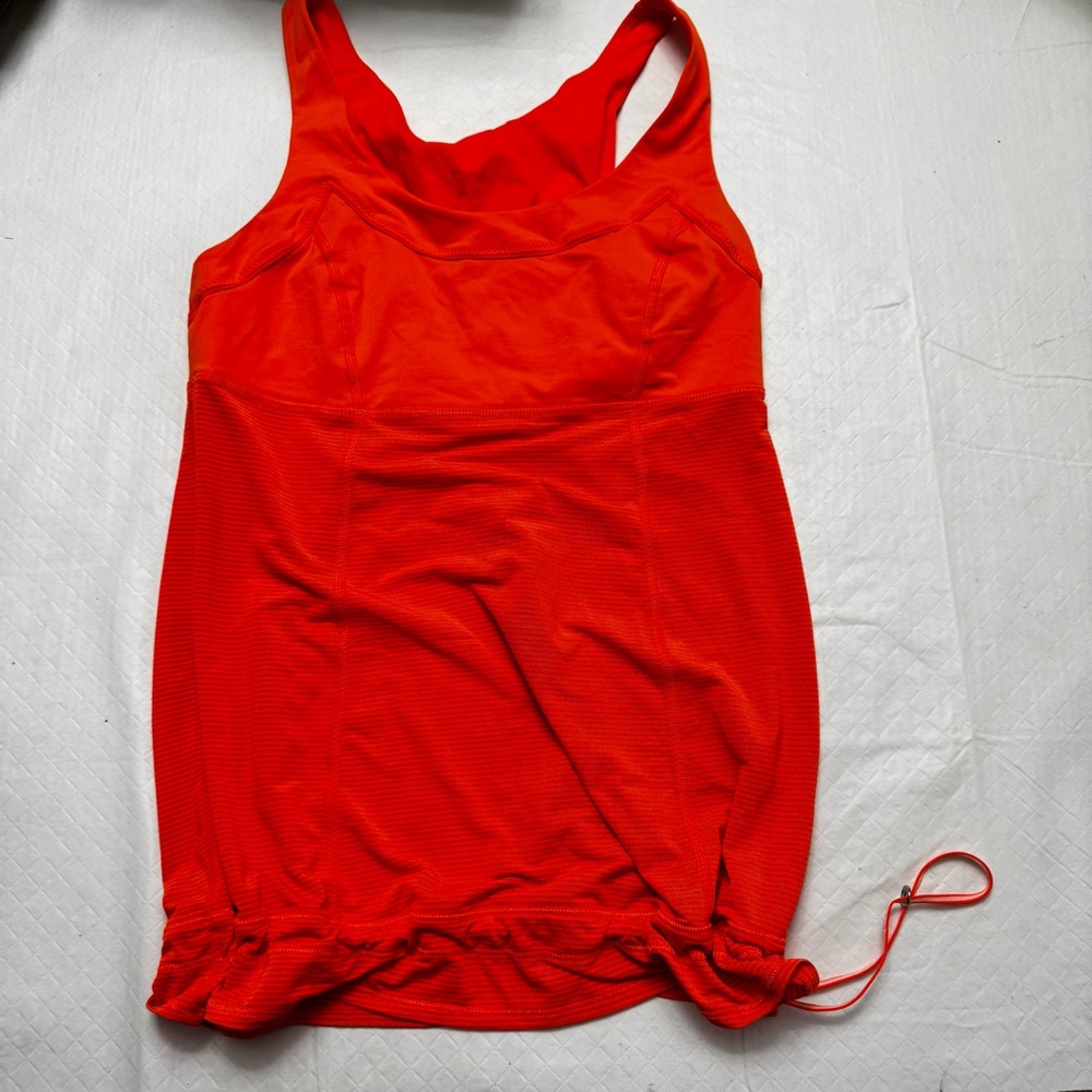 Lululemon orange tank top size 6‎